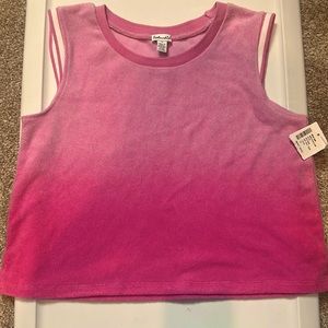 NWT Splendid Girls Terrycloth ombré Pink Top 12